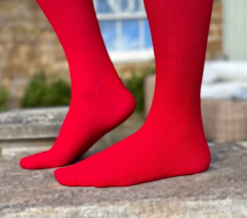 Mens Red Cashmere Socks